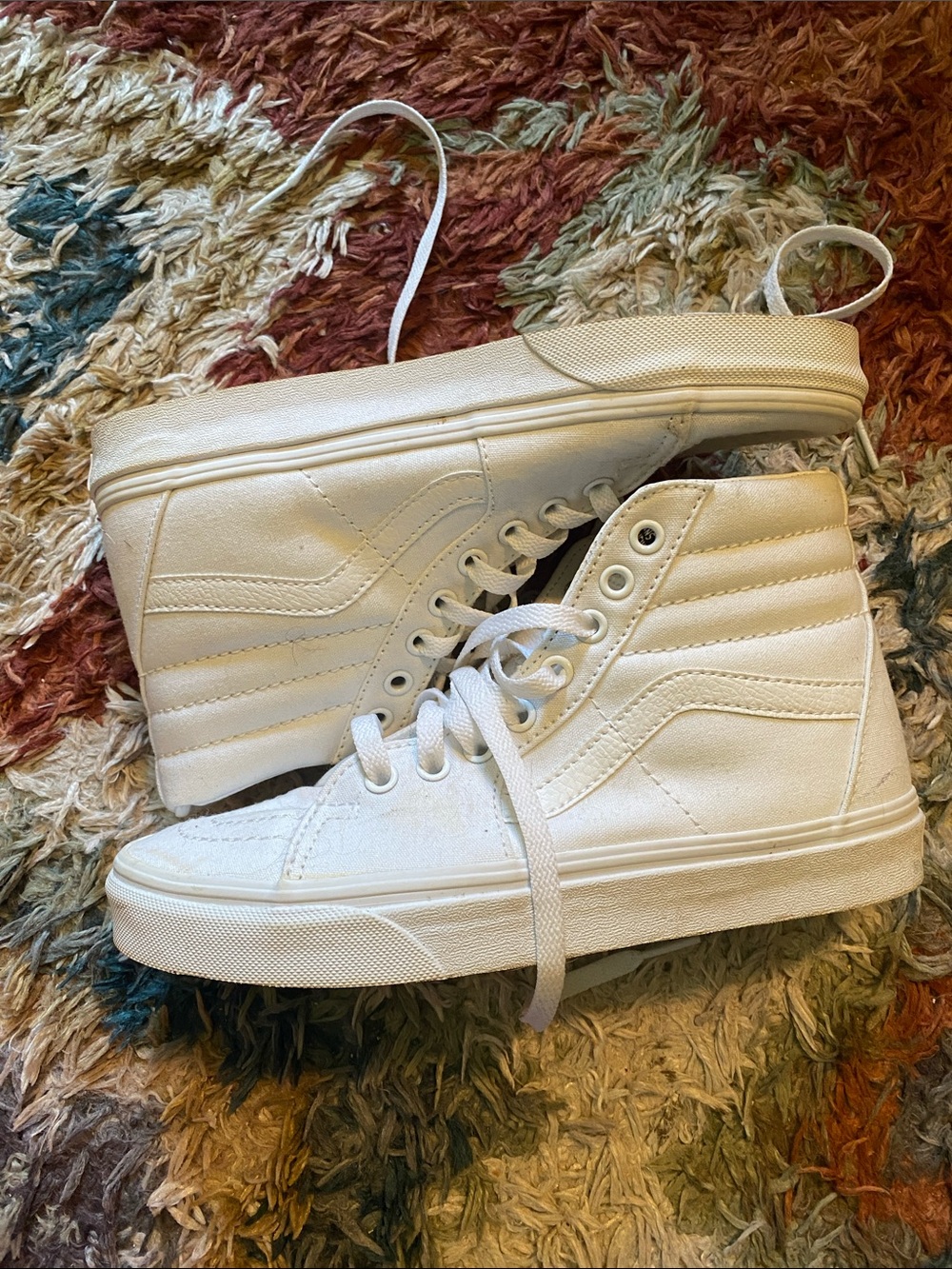 Vans All-White Low-Top Canvas Sneakers